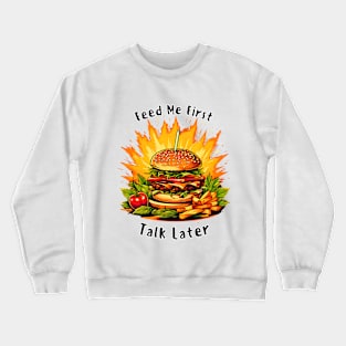 Gourmet Delights: Cannabis-Infused Fries and Burger Crewneck Sweatshirt